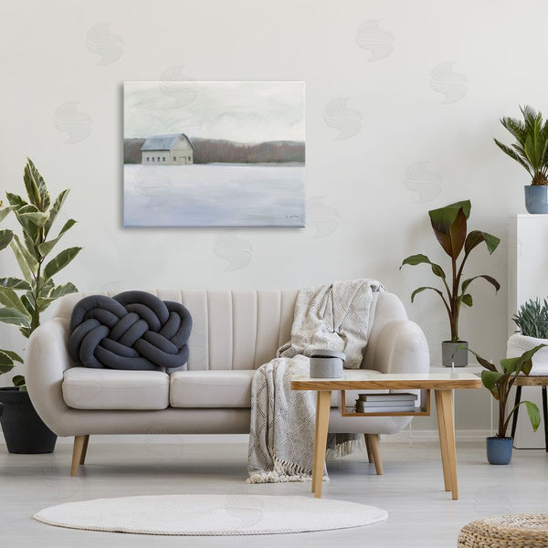 Stupell Industries James Wiens | Winter Barn With Snow Country Farm Landscape Wall Art