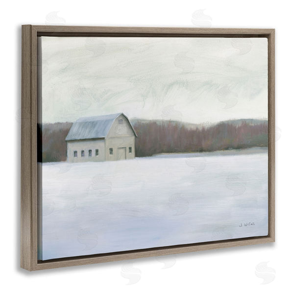 Stupell Industries James Wiens | Winter Barn With Snow Country Farm Landscape Wall Art