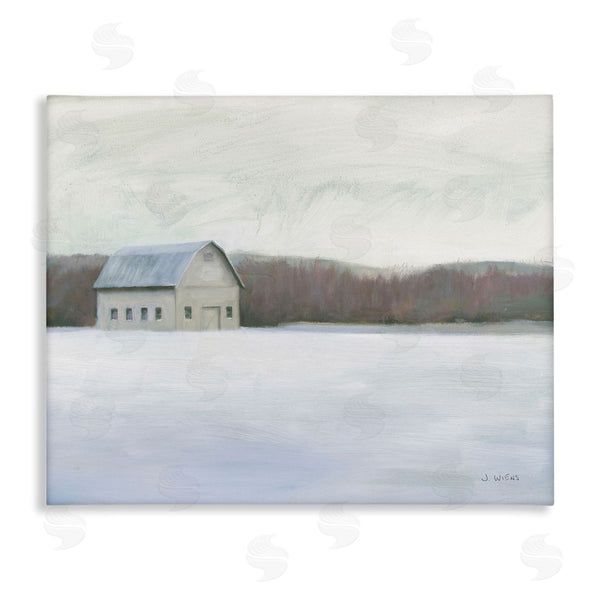 stupell industries James Wiens | Winter Barn with Snow Country Farm Landscape Wall Art