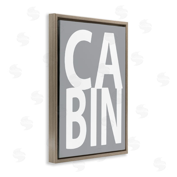 Stupell Industries Jamie MacDowell | Cabin Word On Grey Wall Art