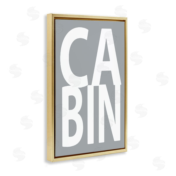 Stupell Industries Jamie MacDowell | Cabin Word On Grey Wall Art