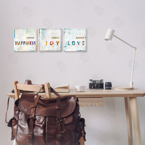 Stupell Industries Jamie MacDowell | Choose Happiness Joy & Love Phrase Wall Art