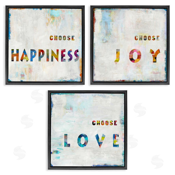 Stupell Industries Jamie MacDowell | Choose Happiness Joy & Love Phrase Wall Art