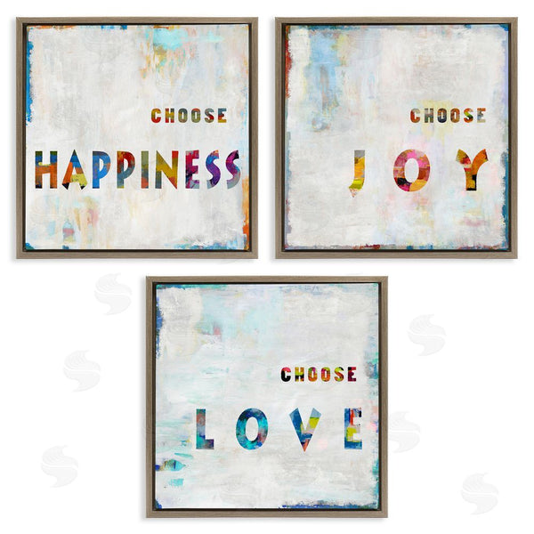 Stupell Industries Jamie MacDowell | Choose Happiness Joy & Love Phrase Wall Art