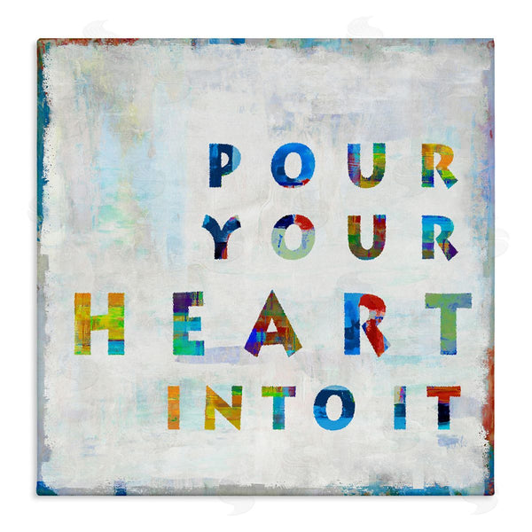 stupell industries Jamie MacDowell | Colorful Pour Your Heart Into It