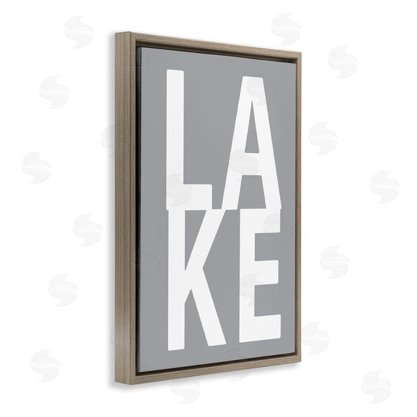 Stupell Industries Jamie MacDowell | Lake Word On Grey