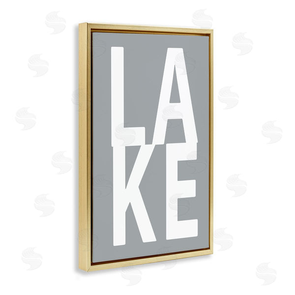 Stupell Industries Jamie MacDowell | Lake Word On Grey