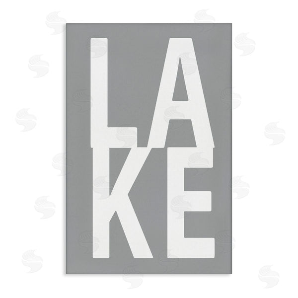 stupell industries Jamie MacDowell | Lake Word on Grey