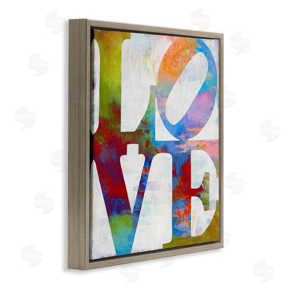 Stupell Industries Jamie MacDowell | Love Rainbow Background Typography