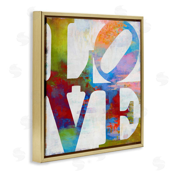 Stupell Industries Jamie MacDowell | Love Rainbow Background Typography