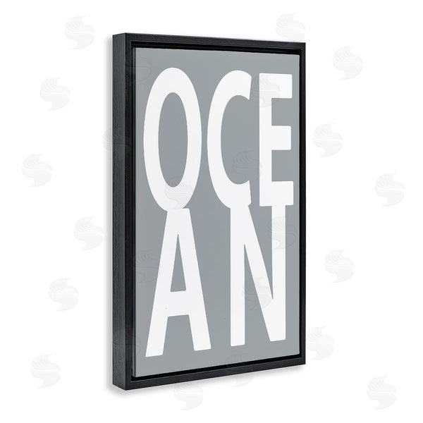 Stupell Industries Jamie MacDowell | Ocean Word On Grey