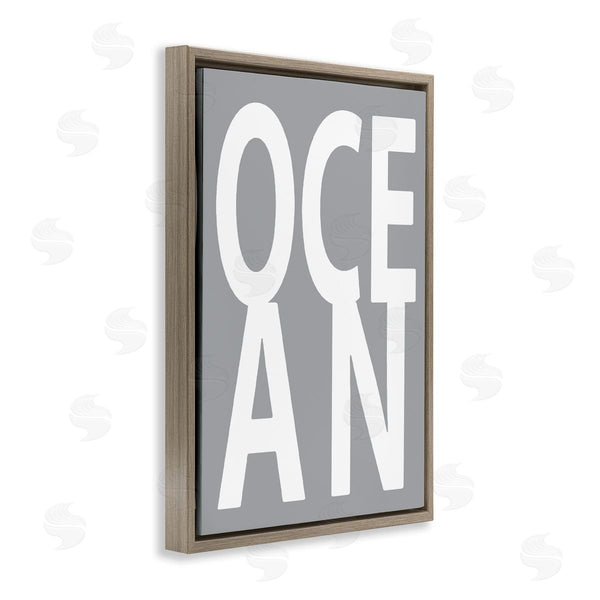 Stupell Industries Jamie MacDowell | Ocean Word On Grey