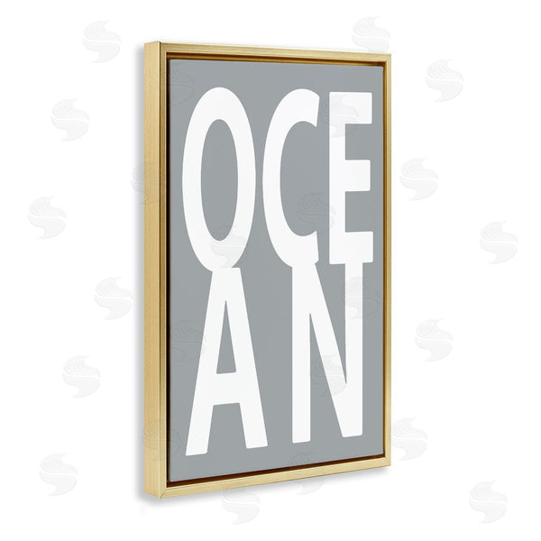 Stupell Industries Jamie MacDowell | Ocean Word On Grey