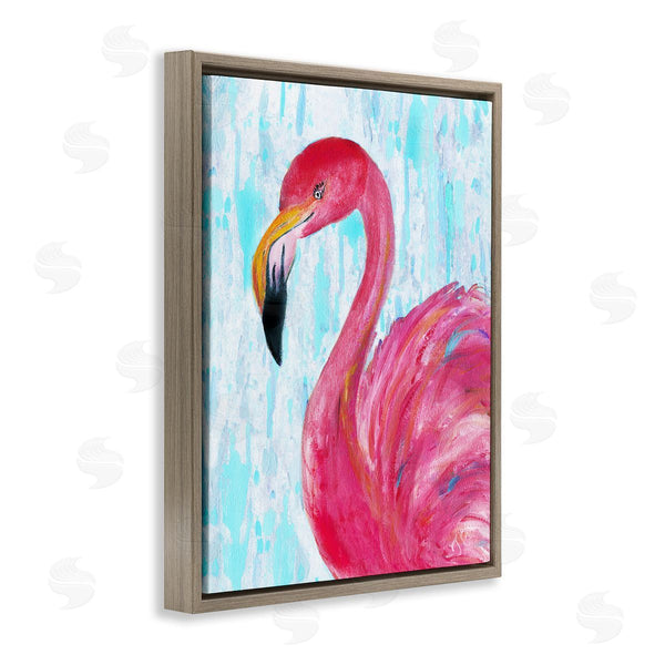 Stupell Industries Jan Cole | Preened Glamorous Flamingo Shabby Bird Painting Wall Art