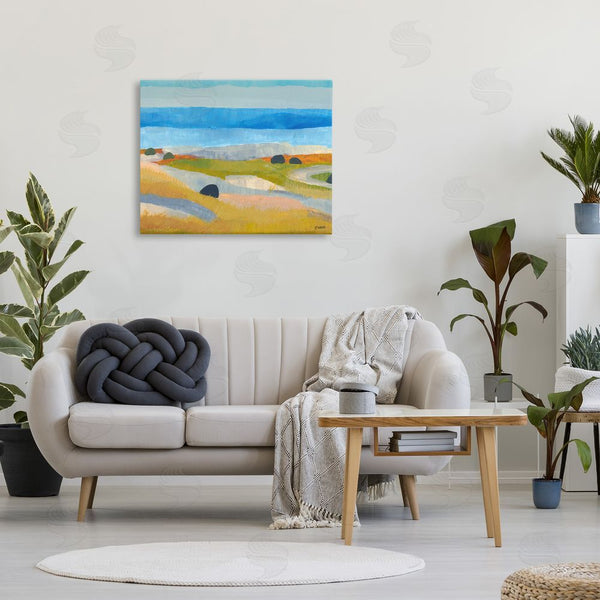 Stupell Industries Jan Weiss | Abstract Grassland & Beach Wall Art