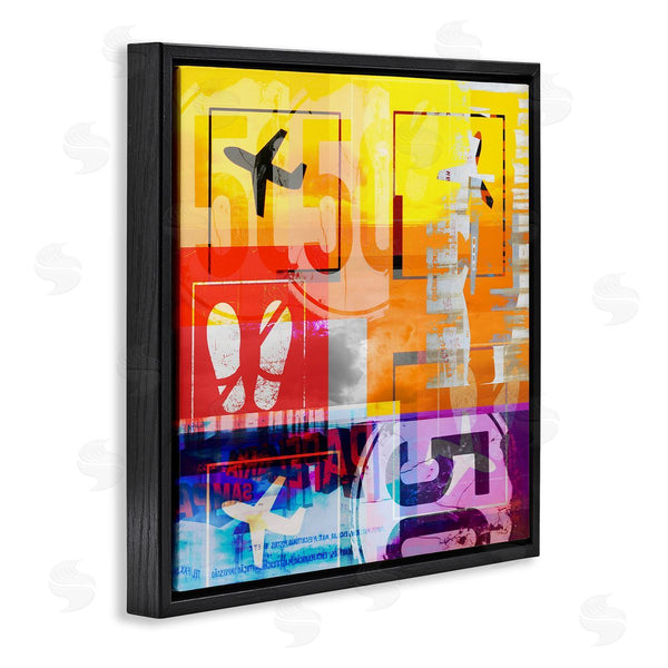 Stupell Industries Jan Weiss | Bold Airplanes Typography Collage