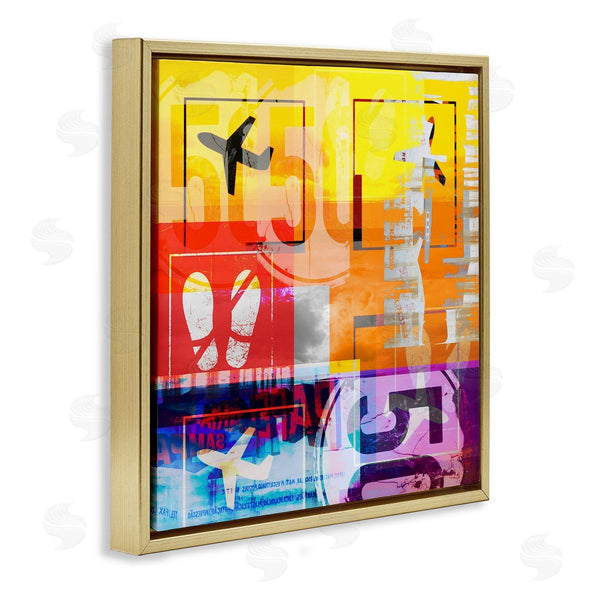 Stupell Industries Jan Weiss | Bold Airplanes Typography Collage