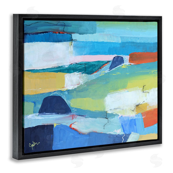 Stupell Industries Jan Weiss | Cool Toned Colorfield Abstract