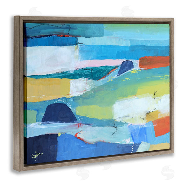 Stupell Industries Jan Weiss | Cool Toned Colorfield Abstract