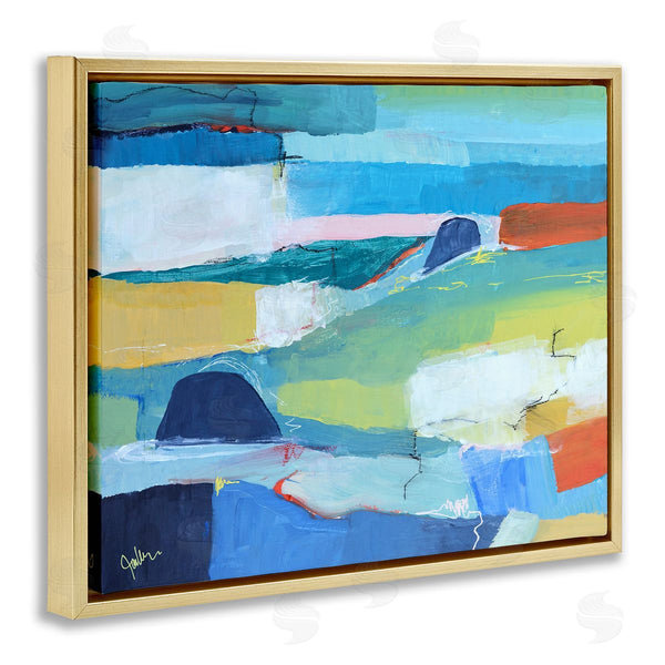 Stupell Industries Jan Weiss | Cool Toned Colorfield Abstract