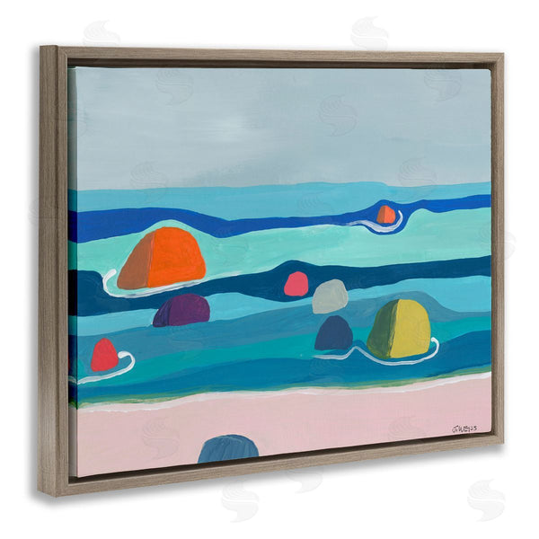 Stupell Industries Jan Weiss | Modern Floating Beach Buoys Wall Art
