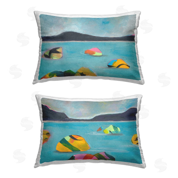 Stupell Industries Jan Weiss | Modern Hued Ocean Views