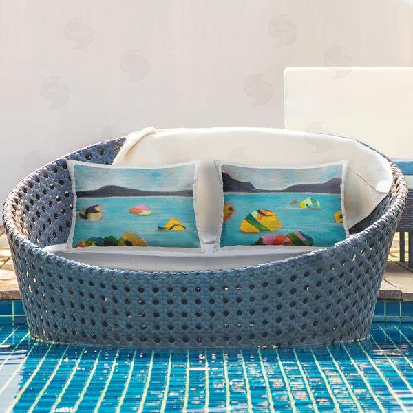 Stupell Industries Jan Weiss | Modern Hued Ocean Views