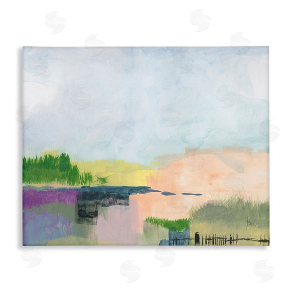 stupell industries Jan Weiss | Rural Pastel Landscape Comforting Farmland Hills Scenery Wall Art
