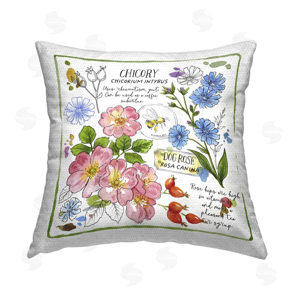Stupell Industries Jane Maday | Varied Herbs Benefits Printed Throw Pillow