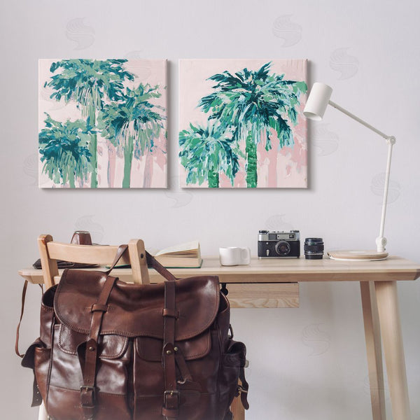 Stupell Industries Jane Slivka | Abstract Palms On Pink Wall Art