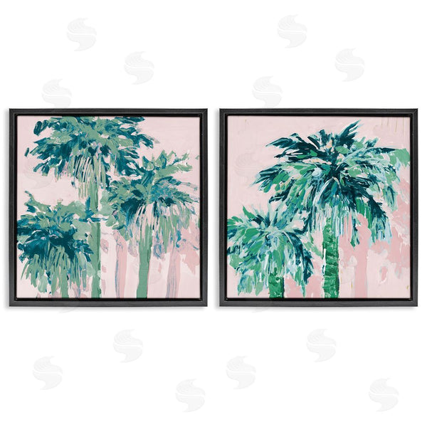 Stupell Industries Jane Slivka | Abstract Palms On Pink Wall Art