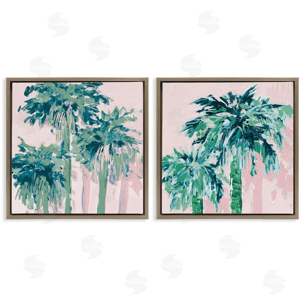 Stupell Industries Jane Slivka | Abstract Palms On Pink Wall Art