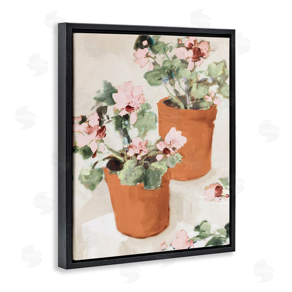 Stupell Industries Jane Slivka | Abstract Potted Flowers Soft Neutral Stair Still Life Wall Art