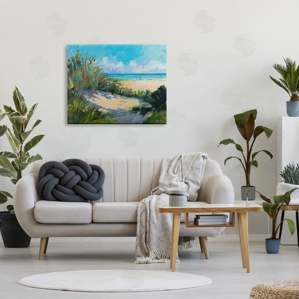 Stupell Industries Jane Slivka | Beach Sand Dune Under Sunny Blue Sky Landscape Wall Art
