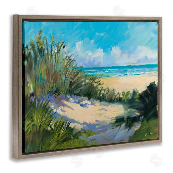 Stupell Industries Jane Slivka | Beach Sand Dune Under Sunny Blue Sky Landscape Wall Art