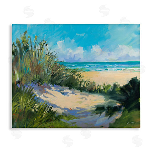stupell industries Jane Slivka | Beach Sand Dune under Sunny Blue Sky Landscape Wall Art