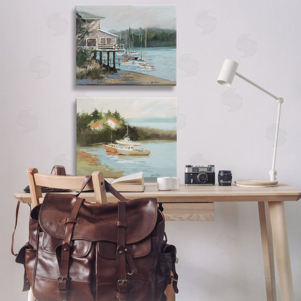 Stupell Industries Jane Slivka | Boat Lakeshore Landscape Wall Art