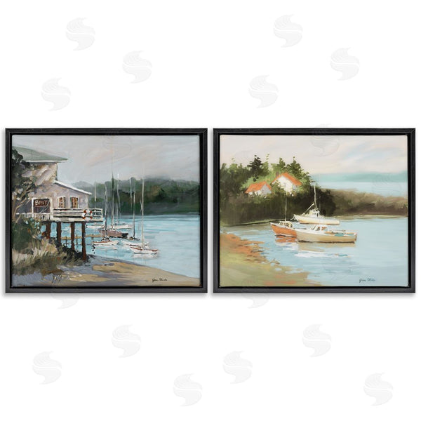 Stupell Industries Jane Slivka | Boat Lakeshore Landscape Wall Art