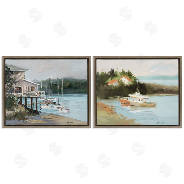 Stupell Industries Jane Slivka | Boat Lakeshore Landscape Wall Art