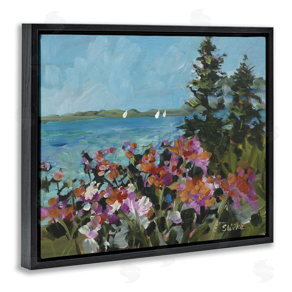 Stupell Industries JANE SLIVKA | Coastal Flowers With Seascape