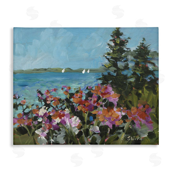 stupell industries JANE SLIVKA | Coastal Flowers with Seascape