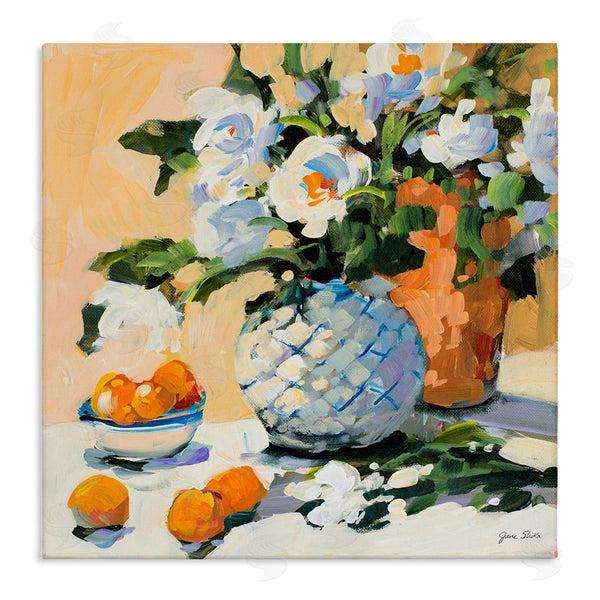 stupell industries Jane Slivka | Contemporary Oranges and Spring Florals Table Still Life Wall Art