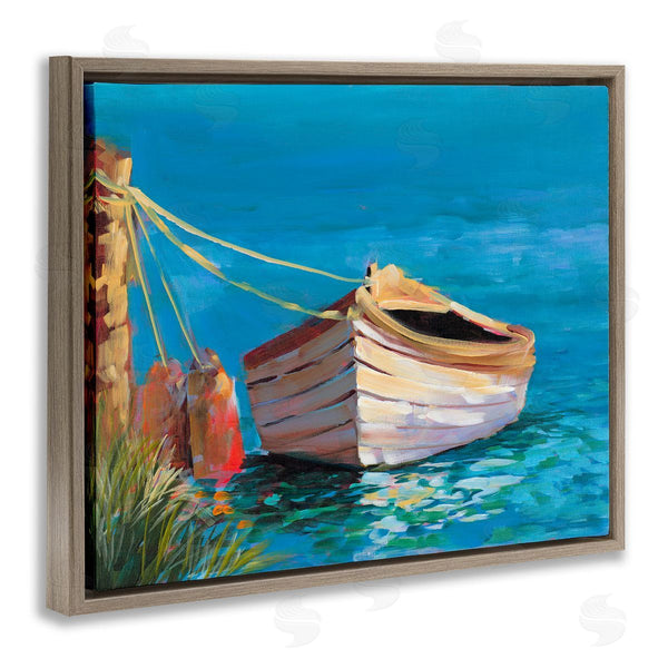 Stupell Industries Jane Slivka | Docked Boat In Lake Wall Art
