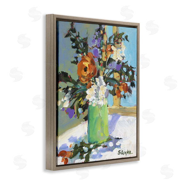 Stupell Industries JANE SLIVKA | Florals In Green Vase