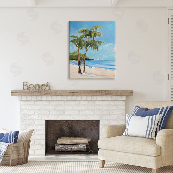 Stupell Industries Jane Slivka | Palm Trees Beach Landscape Wall Art