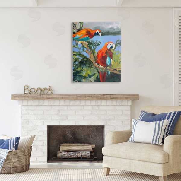 Stupell Industries Jane Slivka | Parrots At Bay Painting Wall Art