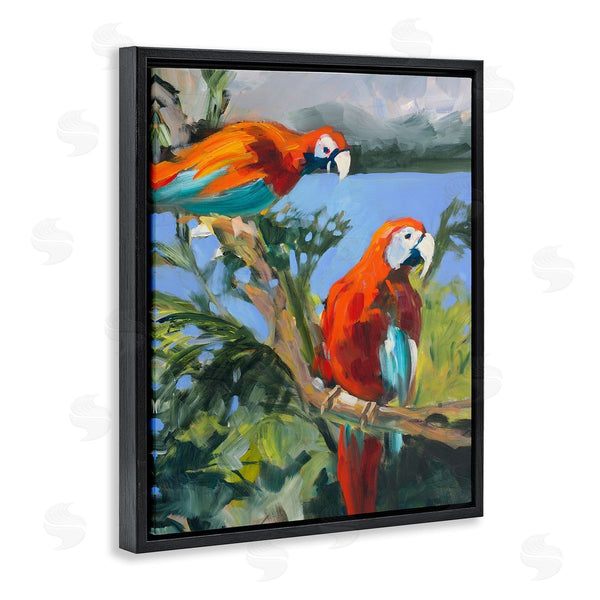 Stupell Industries Jane Slivka | Parrots At Bay Painting Wall Art