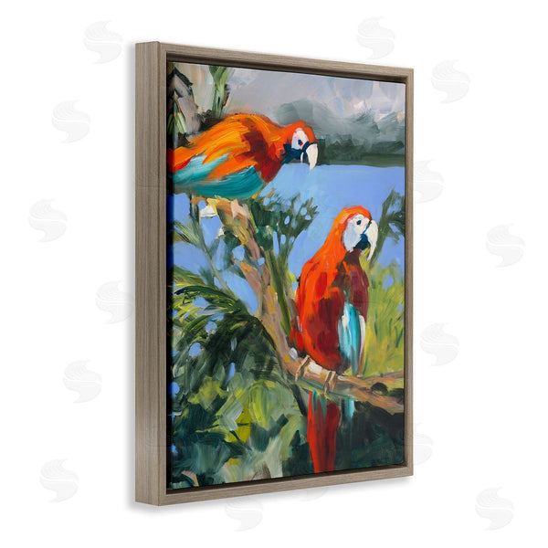 Stupell Industries Jane Slivka | Parrots At Bay Painting Wall Art