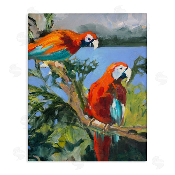 stupell industries Jane Slivka | Parrots at Bay Painting Wall Art