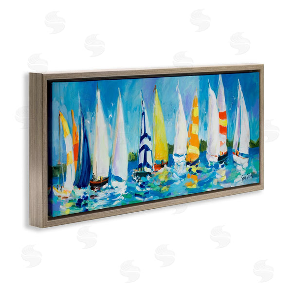 Stupell Industries Jane Slivka | Regatta Sailboat Fleet Wall Art